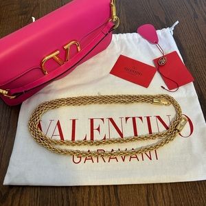 Valentino Garavani Loco Leather Shoulder Bag